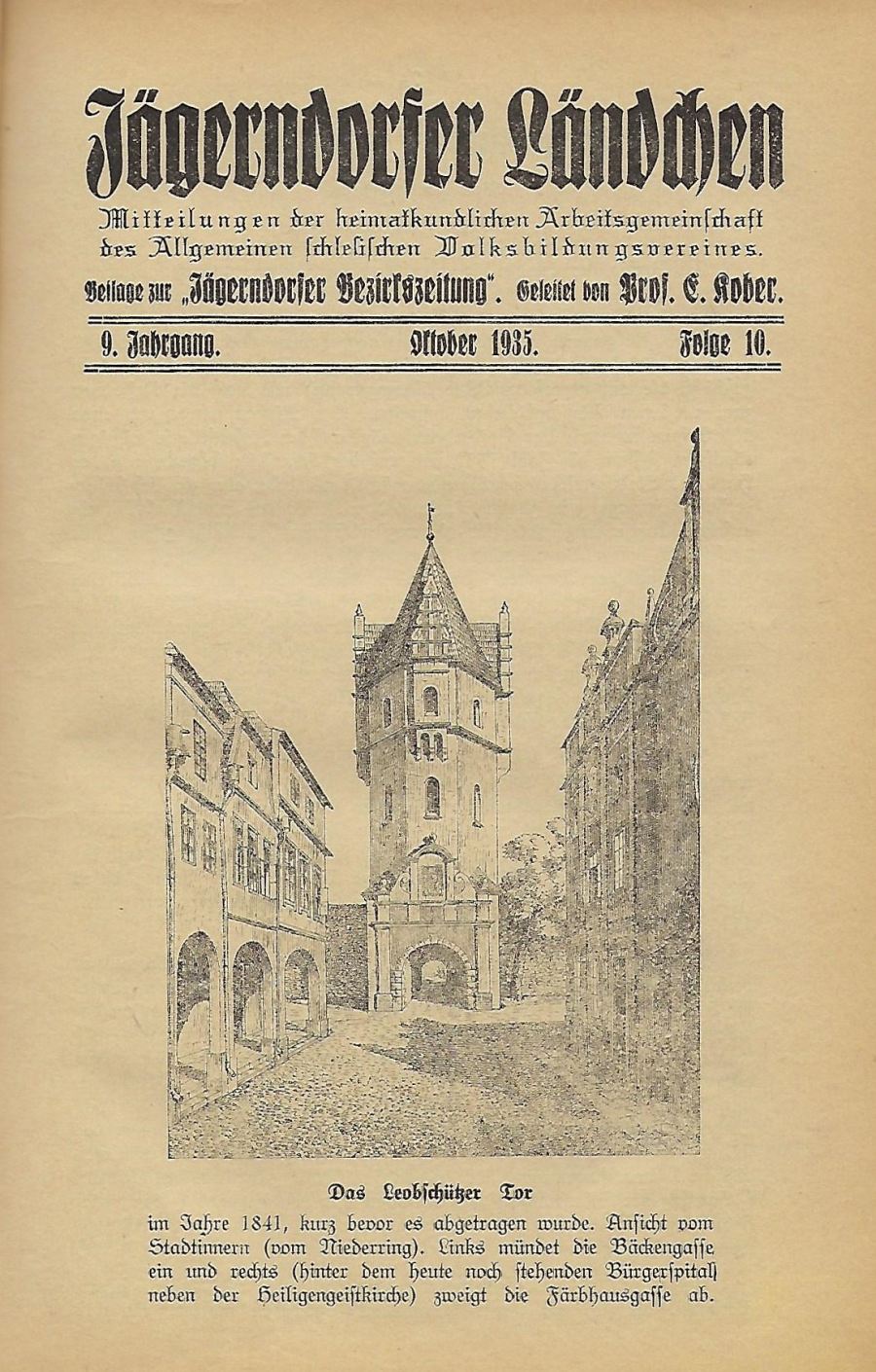 titulná strana časopisu Jägerndorfer Ländchen